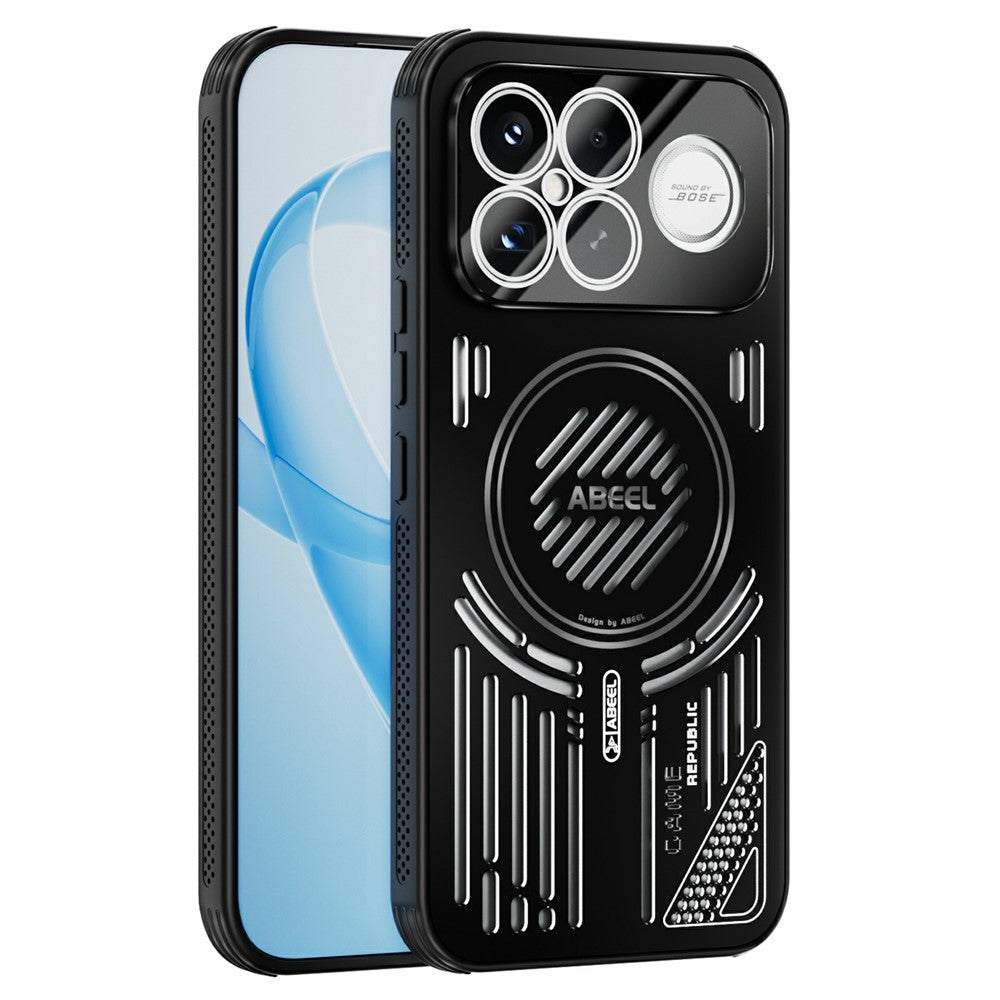 ABEEL For Xiaomi Poco F8 Ultra / Redmi K90 Pro Max 5G Magnetic Case Aluminium Alloy + PC + TPU Hollow Heat Dissipation Phone Cover