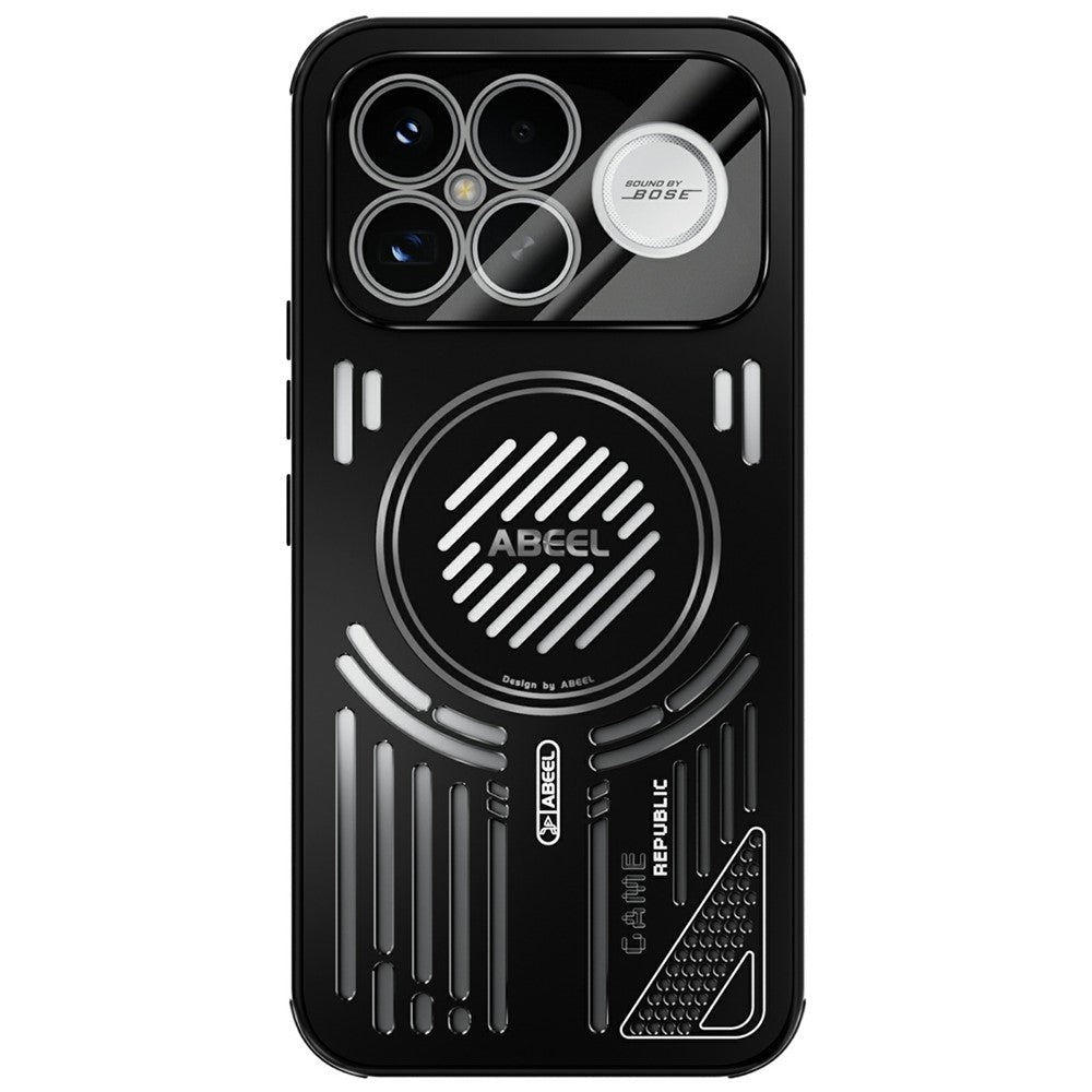ABEEL For Xiaomi Poco F8 Ultra / Redmi K90 Pro Max 5G Magnetic Case Aluminium Alloy + PC + TPU Hollow Heat Dissipation Phone Cover