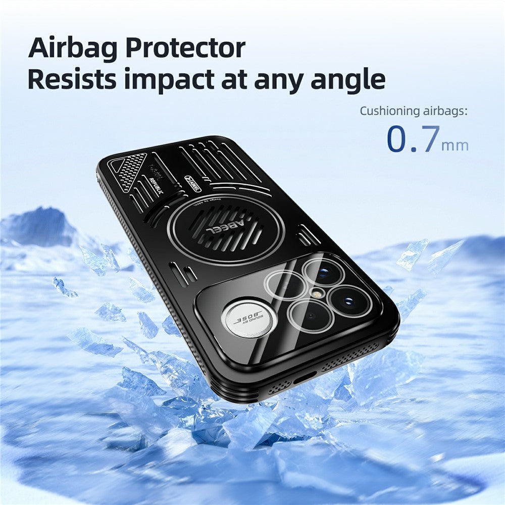 ABEEL For Xiaomi Poco F8 Ultra / Redmi K90 Pro Max 5G Magnetic Case Aluminium Alloy + PC + TPU Hollow Heat Dissipation Phone Cover