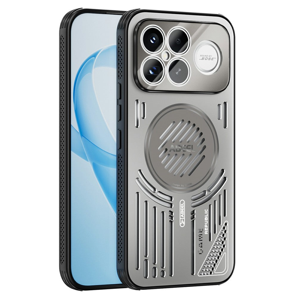 ABEEL For Xiaomi Poco F8 Ultra / Redmi K90 Pro Max 5G Magnetic Case Aluminium Alloy + PC + TPU Hollow Heat Dissipation Phone Cover