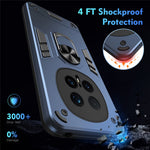 For Honor Magic8 Pro 5G Case PC + TPU Drop Defend Phone Cover with Ring Kickstand