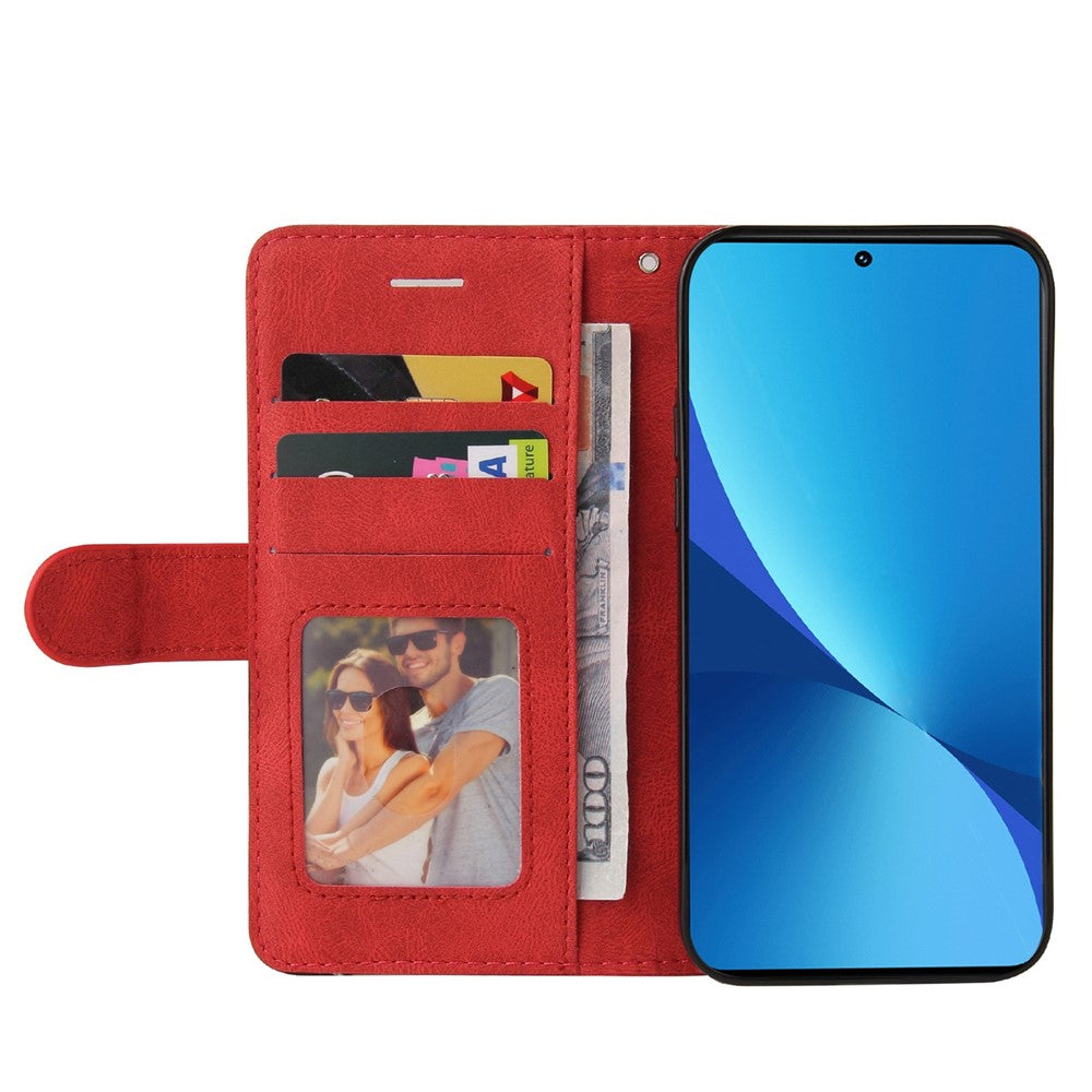 For Xiaomi 12 Lite 5G Leather Case Wallet Stand Color Splicing Phone Cover