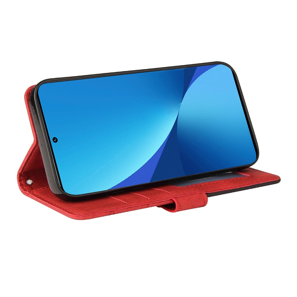 For Xiaomi 12 Lite 5G Leather Case Wallet Stand Color Splicing Phone Cover