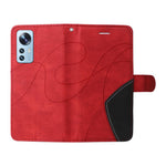 For Xiaomi 12 Lite 5G Leather Case Wallet Stand Color Splicing Phone Cover