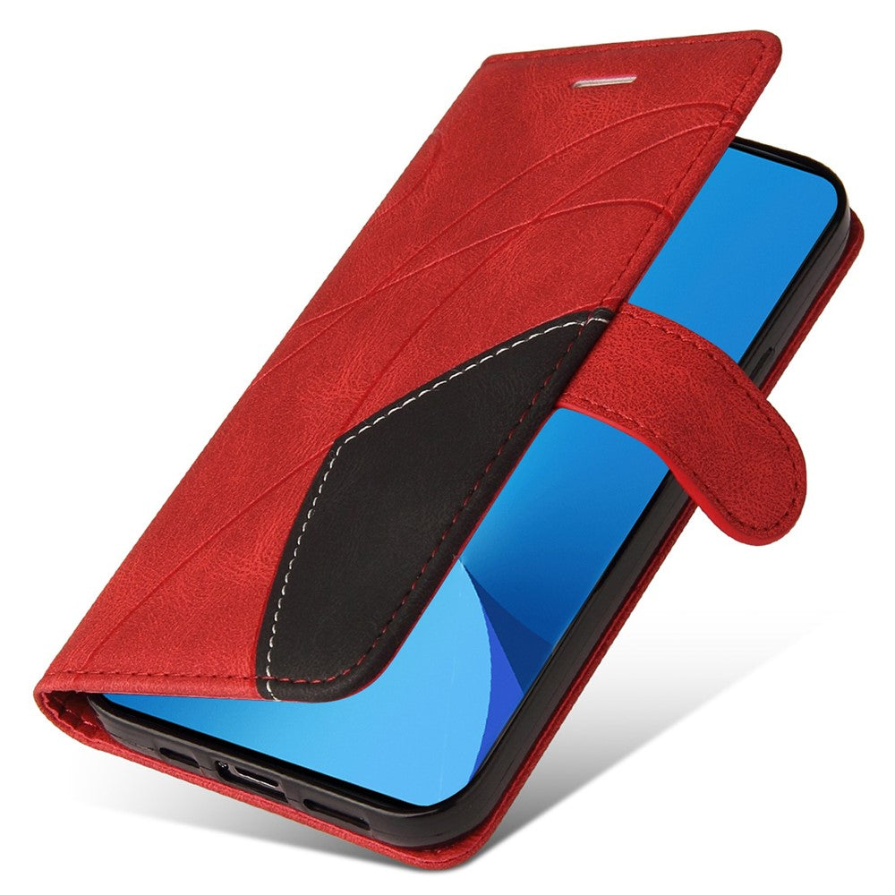 For Xiaomi 12 Lite 5G Leather Case Wallet Stand Color Splicing Phone Cover