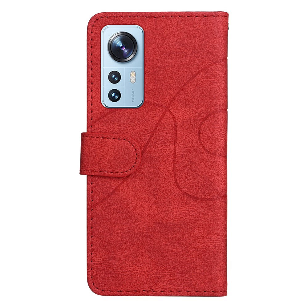 For Xiaomi 12 Lite 5G Leather Case Wallet Stand Color Splicing Phone Cover