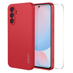ENKAY HAT PRINCE For Samsung Galaxy A57 5G Silicone Case Straight Edge Phone Cover + 9H Glass Protector