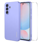 ENKAY HAT PRINCE For Samsung Galaxy A57 5G Silicone Case Straight Edge Phone Cover + 9H Glass Protector