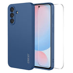 ENKAY HAT PRINCE For Samsung Galaxy A57 5G Silicone Case Straight Edge Phone Cover + 9H Glass Protector