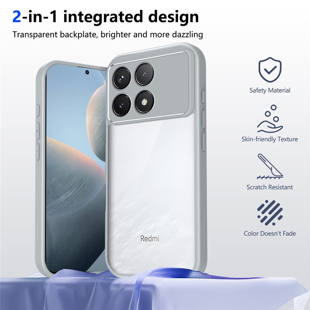 Xiaomi Poco F8 Pro 5G / Redmi K90 5G Skal Matt Skin Touch Klar PC + TPU Stötsäkert mobilskal