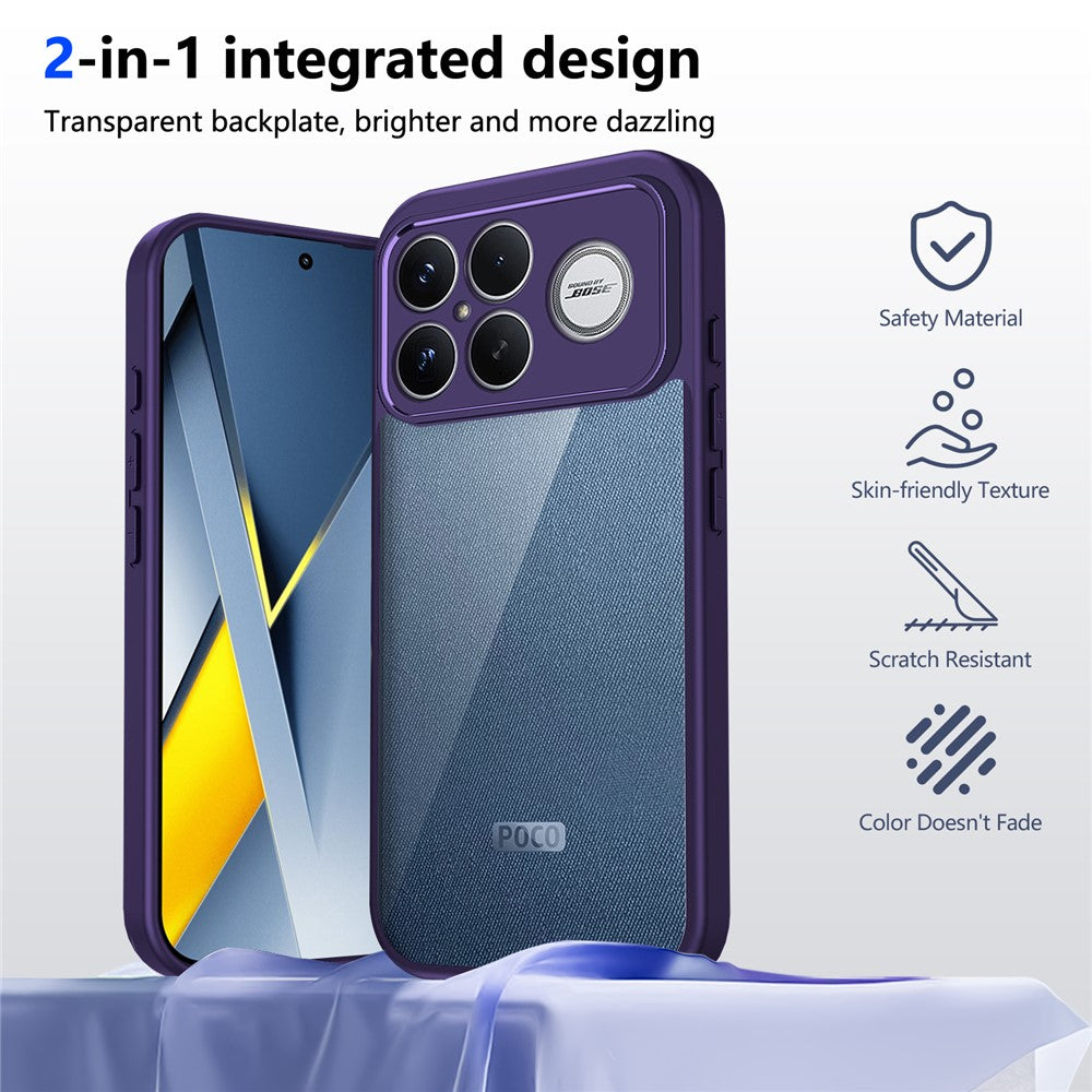 For Xiaomi Poco F8 Ultra / Redmi K90 Pro Max 5G Case Matte Skin Touch Clear PC + TPU Shockproof Phone Back Cover