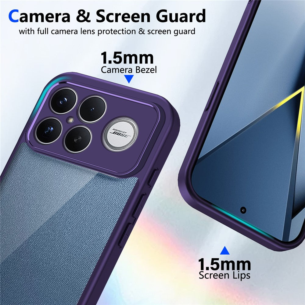 For Xiaomi Poco F8 Ultra / Redmi K90 Pro Max 5G Case Matte Skin Touch Clear PC + TPU Shockproof Phone Back Cover