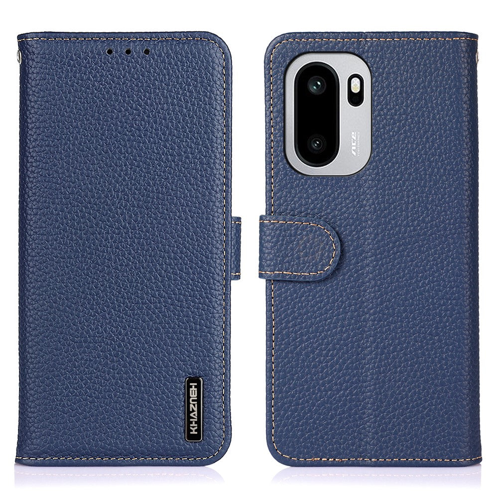 KHAZNEH-skal till OnePlus 15R 5G / Ace 6 5G / Ace 6T 5G - Flipfodral i äkta nötskinn