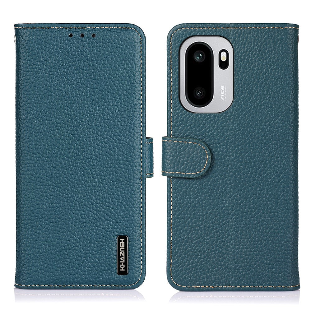KHAZNEH-skal till OnePlus 15R 5G / Ace 6 5G / Ace 6T 5G - Flipfodral i äkta nötskinn