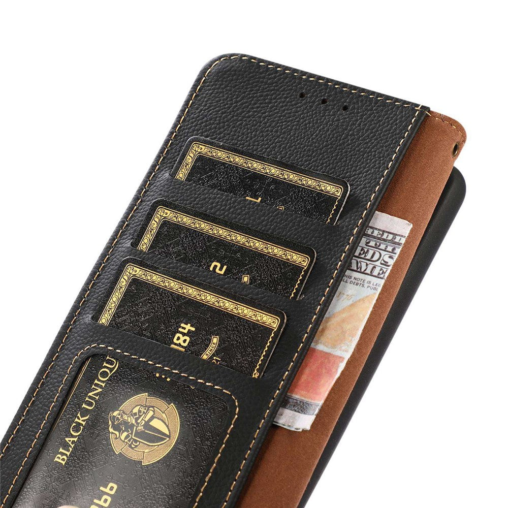 KHAZNEH til Samsung Galaxy A37 5G Etui Ægte Koskind RFID-Blokerende Pung Telefoncover