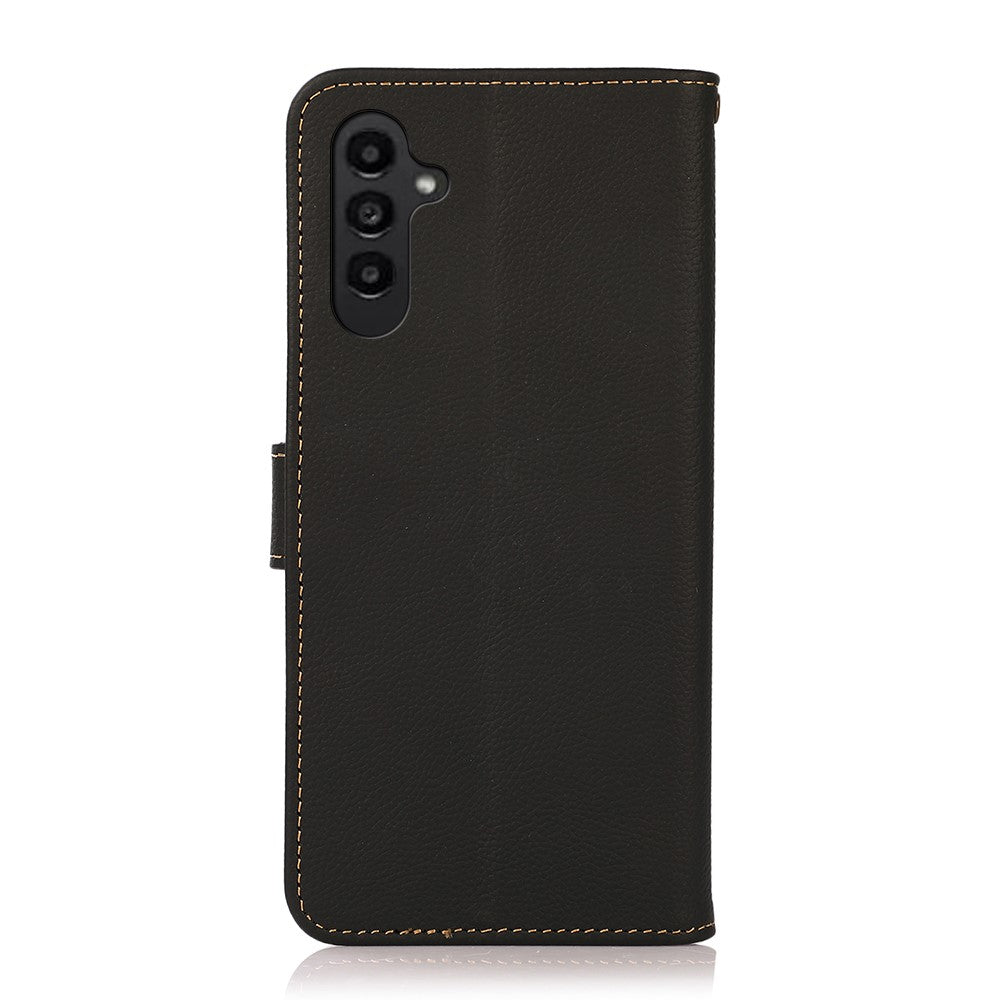 KHAZNEH til Samsung Galaxy A37 5G Etui Ægte Koskind RFID-Blokerende Pung Telefoncover