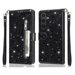 Til Samsung Galaxy A57 5G Standercover Glitter Telefon Lædercover Lynlåslomme