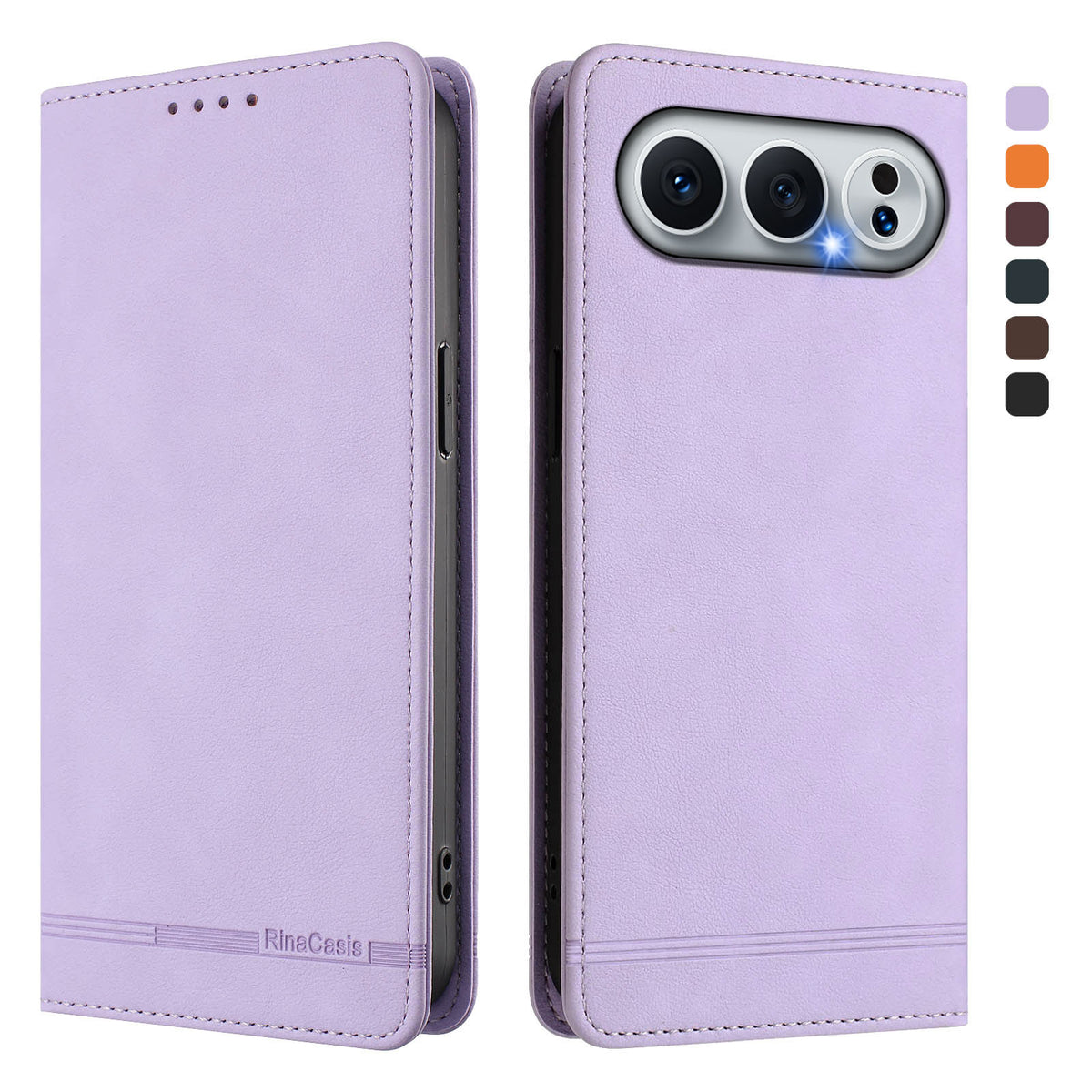 For Honor 500 5G Case RINACASIS RC23 RFID Blocking Wallet Stand PU Leather Phone Cover