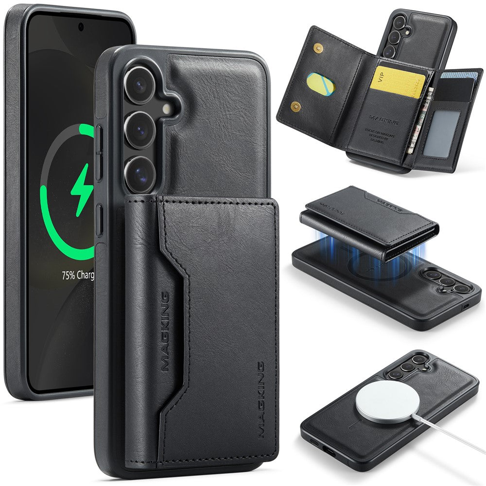 MAGGING K2-serien för Samsung Galaxy S26+ magnetiskt skal PC + TPU + PU mobilskal med RFID-blockerande plånbok