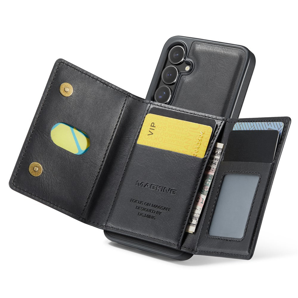 MAGGING K2-serien för Samsung Galaxy S26+ magnetiskt skal PC + TPU + PU mobilskal med RFID-blockerande plånbok