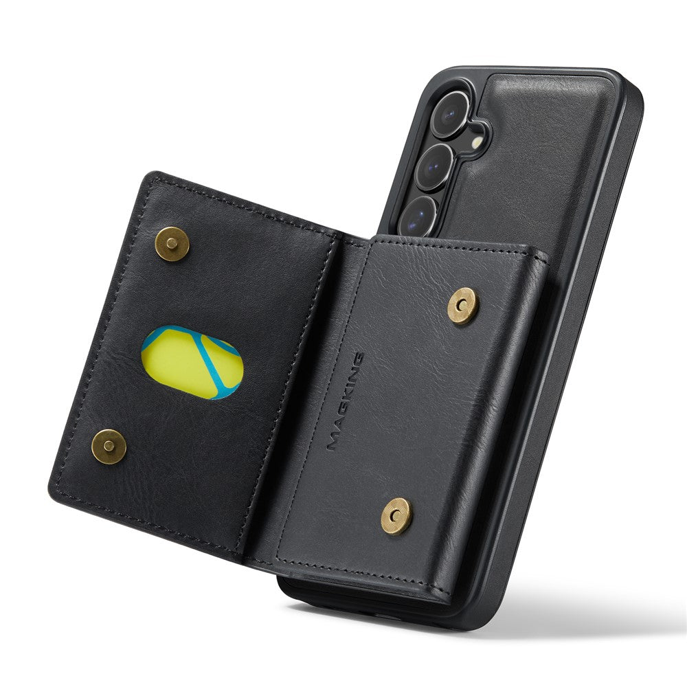 MAGGING K2-serien för Samsung Galaxy S26+ magnetiskt skal PC + TPU + PU mobilskal med RFID-blockerande plånbok