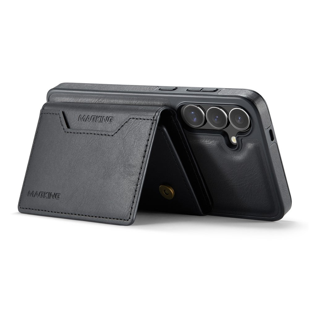 MAGGING K2-serien för Samsung Galaxy S26+ magnetiskt skal PC + TPU + PU mobilskal med RFID-blockerande plånbok