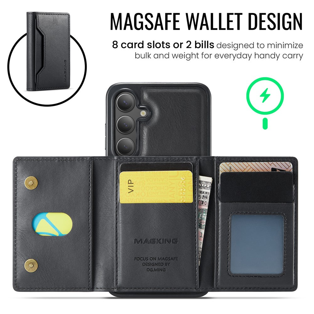 MAGGING K2-serien för Samsung Galaxy S26+ magnetiskt skal PC + TPU + PU mobilskal med RFID-blockerande plånbok