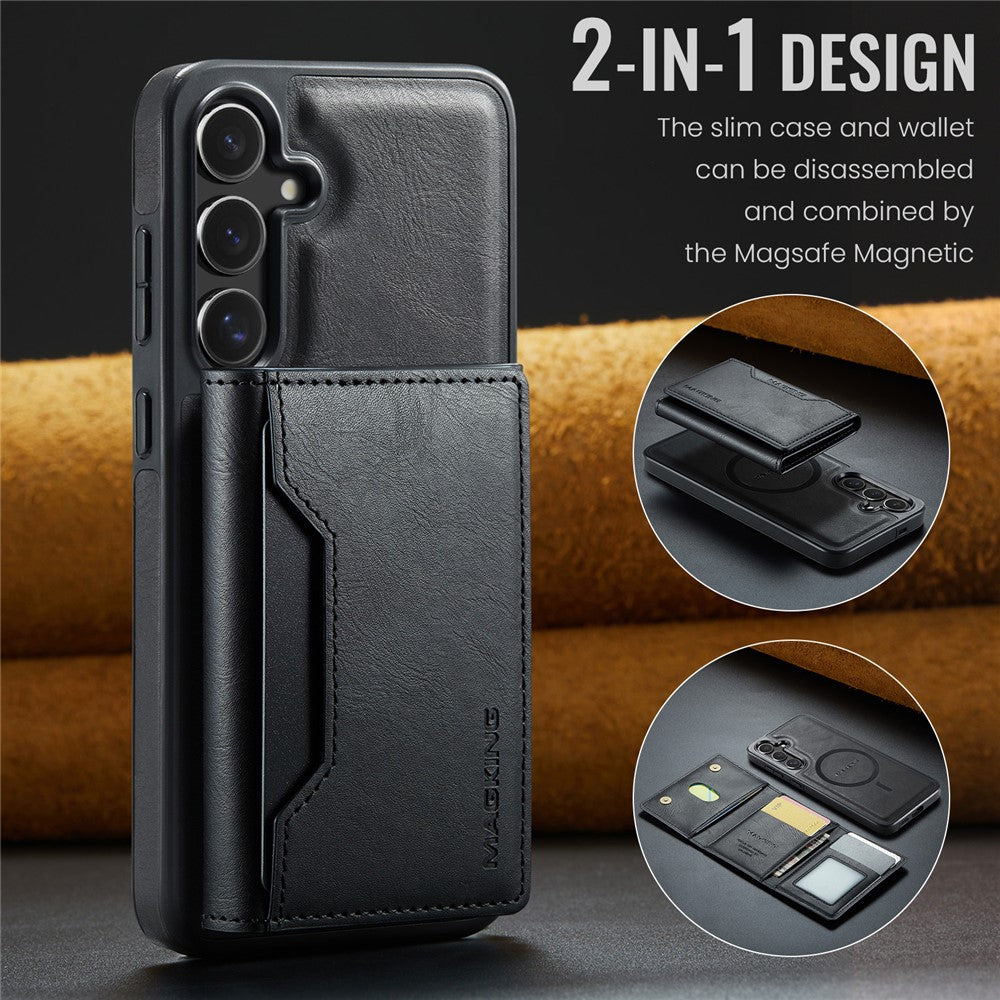 MAGGING K2-serien för Samsung Galaxy S26+ magnetiskt skal PC + TPU + PU mobilskal med RFID-blockerande plånbok