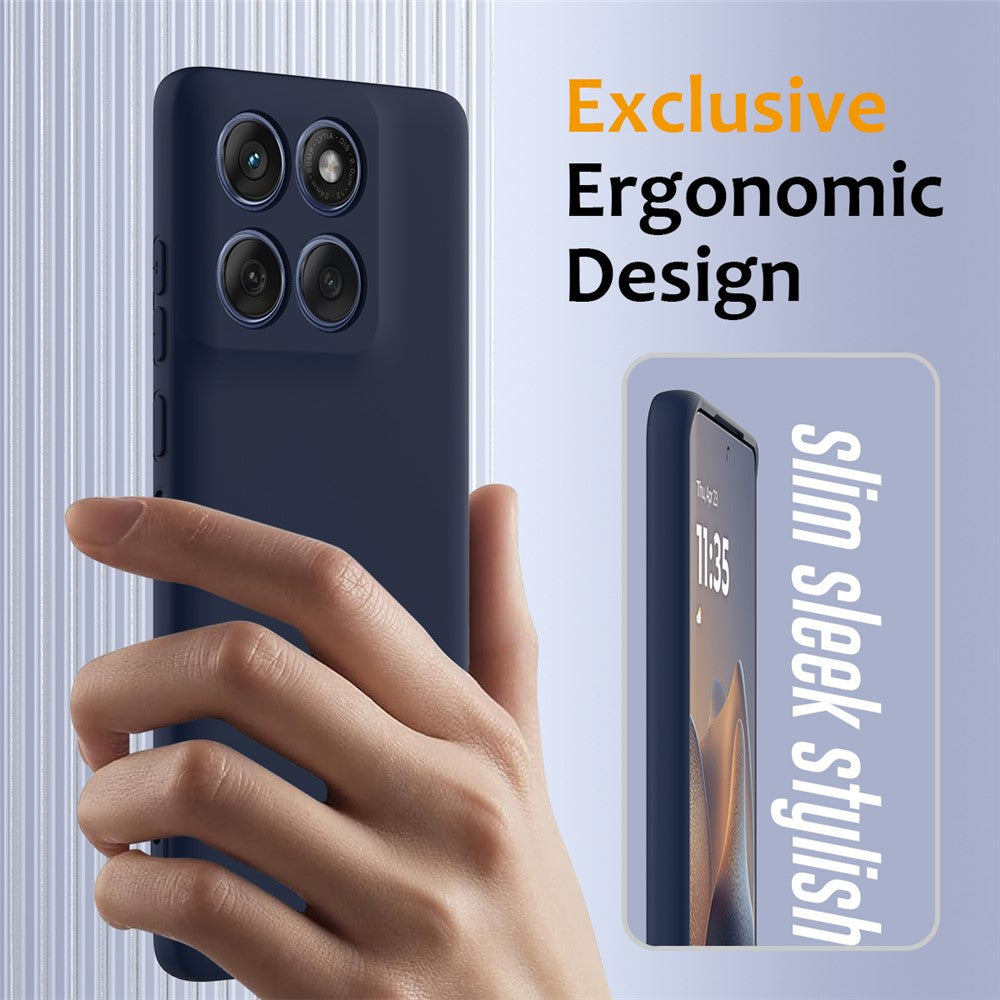 For Motorola Edge 70 5G Magnetic Case Anti-Drop Liquid Silicone Phone Cover with Lanyard