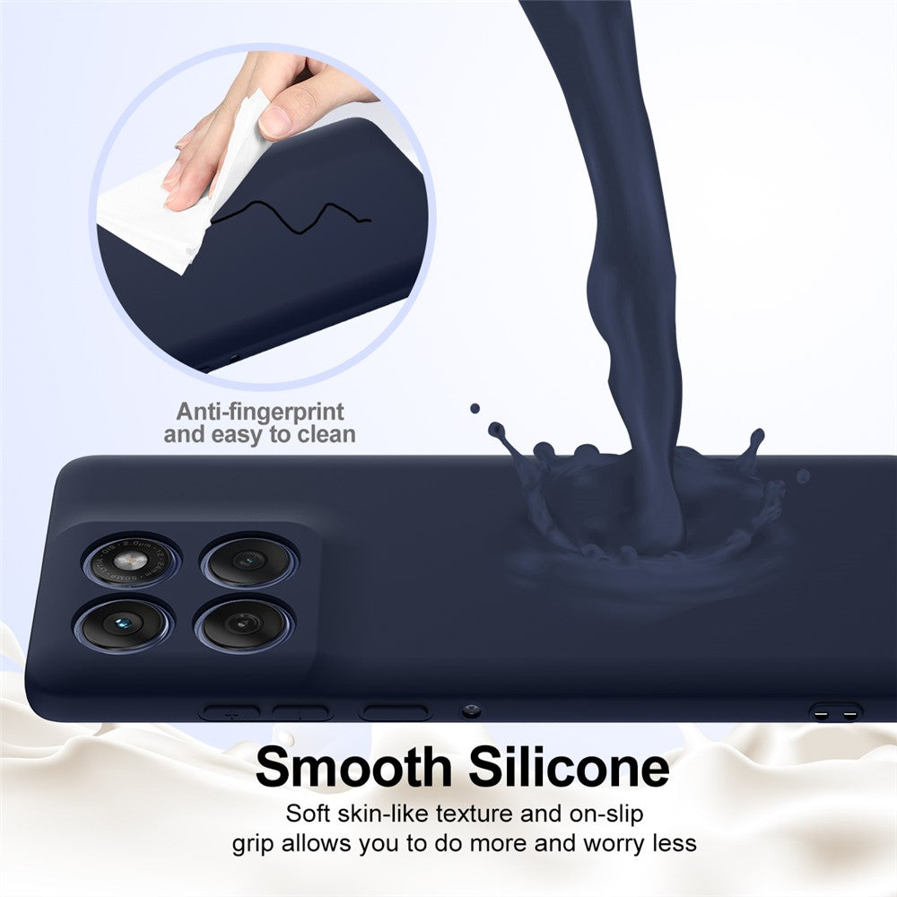 For Motorola Edge 70 5G Magnetic Case Anti-Drop Liquid Silicone Phone Cover with Lanyard