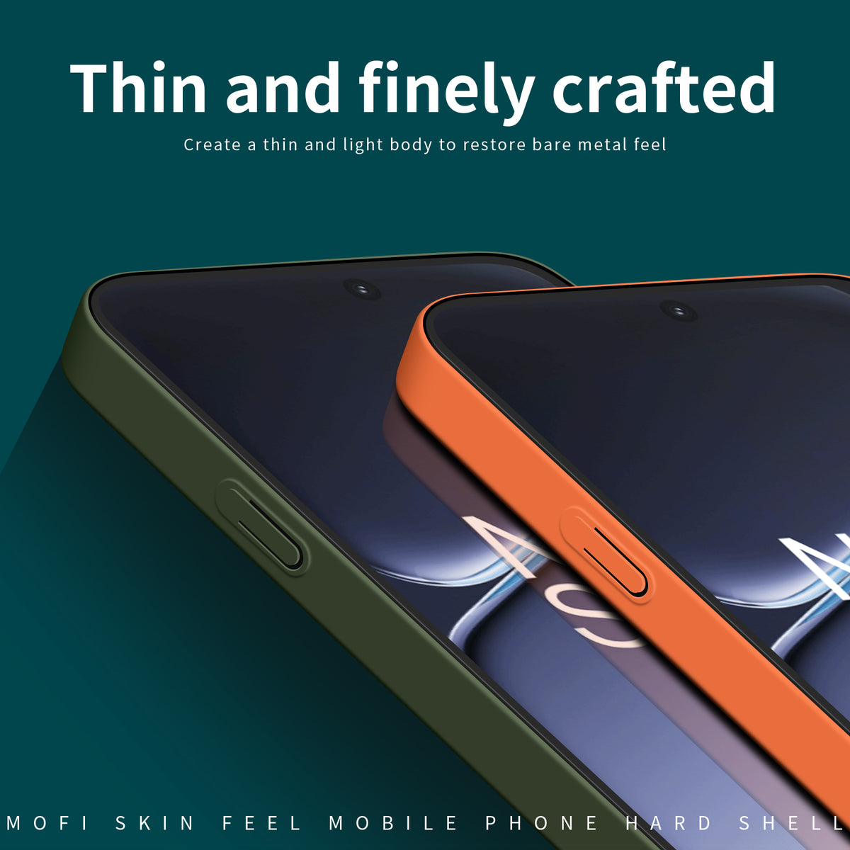MOFI För OnePlus 15R 5G / Ace 6T 5G / Ace 6 5G mobilskal JK Qin-serien Skin-Touch Matt Anti-fingeravtryck Baksida
