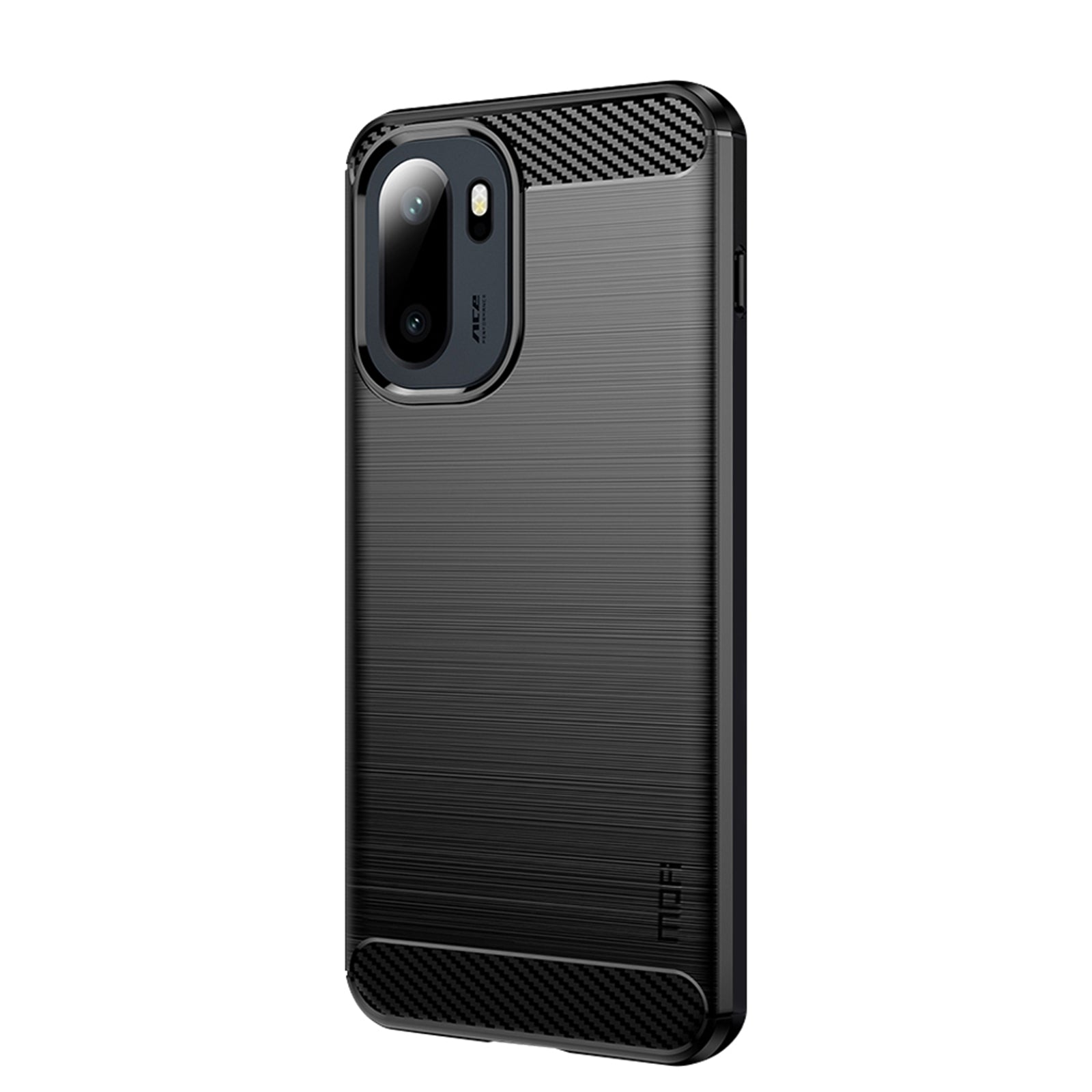 MOFI For OnePlus 15R 5G / Ace 6T 5G / Ace 6 5G Back Cover  Brushed Texture Carbon Fiber Soft TPU Case