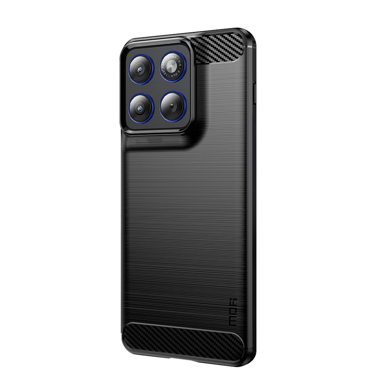 MOFI til Motorola Edge 70 5G Bagcover Børstet Tekstur Kulfiber Blødt TPU Cover