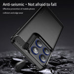 MOFI til Motorola Edge 70 5G Bagcover Børstet Tekstur Kulfiber Blødt TPU Cover