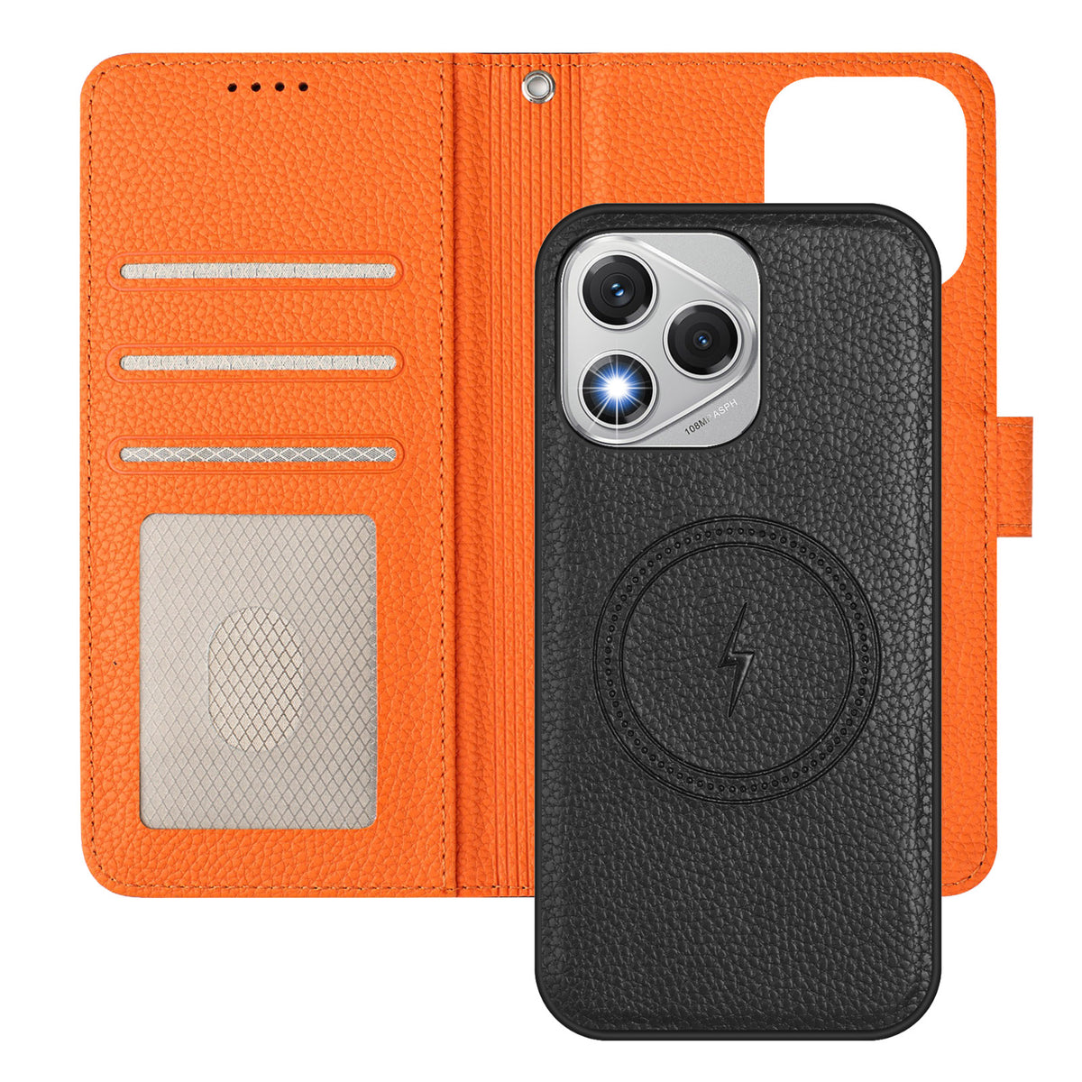 For Honor 400 Lite 5G Leather Case Detachable Wallet Magnetic Phone Cover with Hand Strap