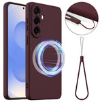 For Samsung Galaxy A57 5G Magnetic Case Anti-Drop Liquid Silicone Phone Cover
