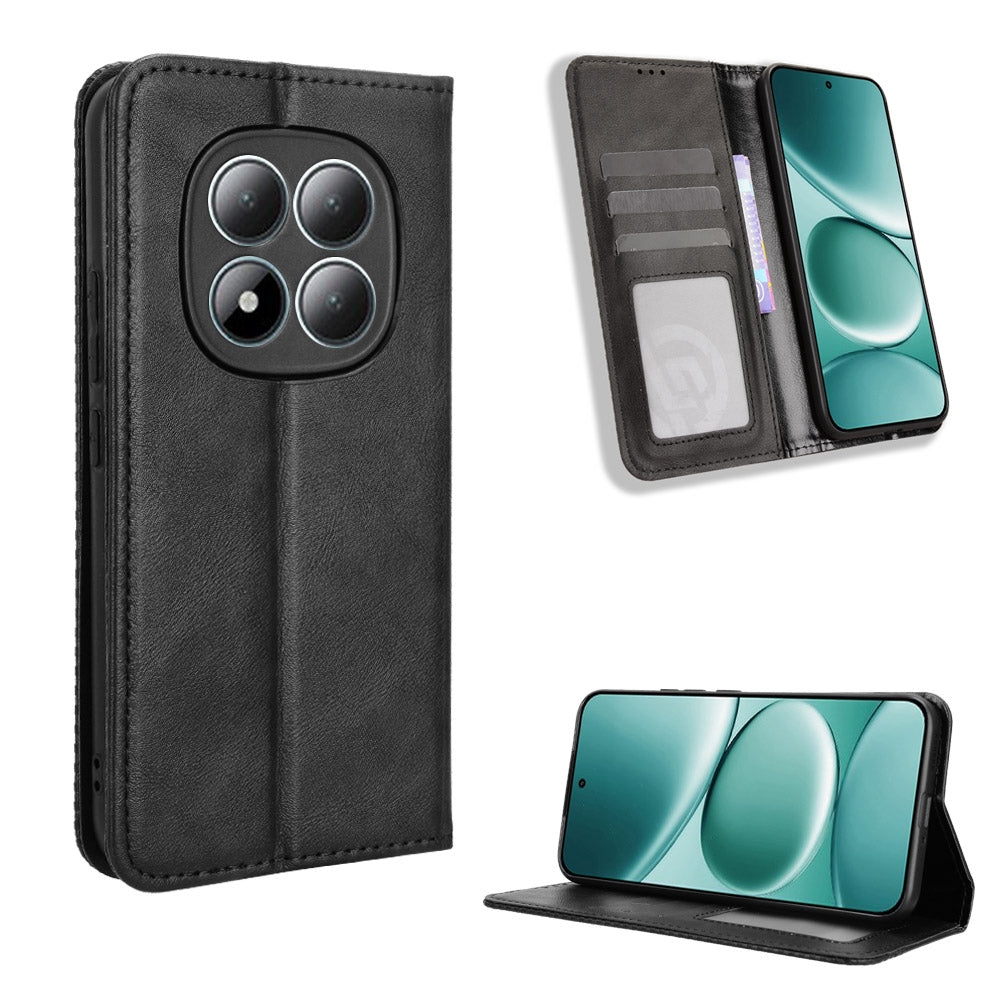 For Xiaomi Redmi Note 15 Pro 4G (Global) Leather Case Wallet Stand Retro Texture Phone Cover