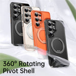 For Samsung Galaxy S26 Ultra Magnetic Case Kickstand TPU PC Phone Back Cover