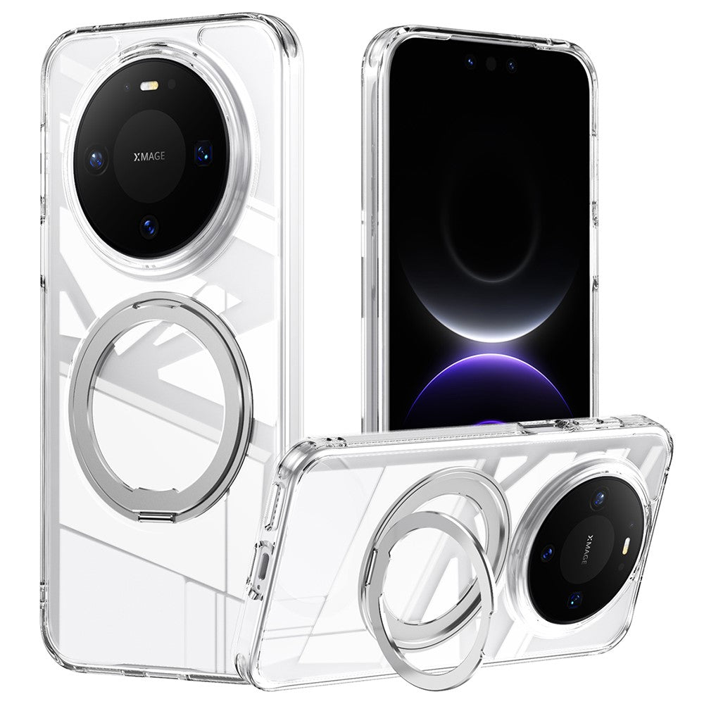 For Huawei Mate 80  /  Mate 80 Pro Magnetic Case TPU + Acrylic + Metal Kickstand Matte Phone Cover