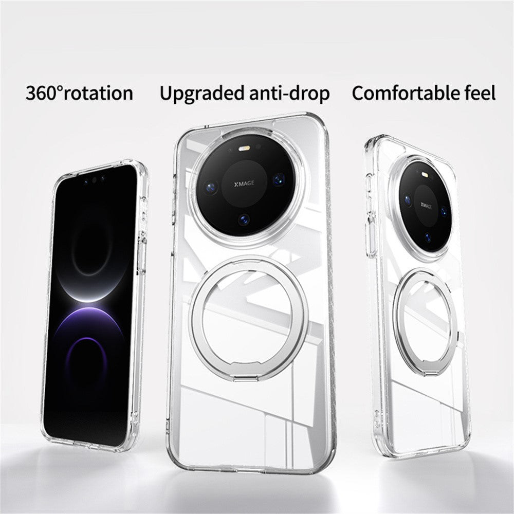 For Huawei Mate 80  /  Mate 80 Pro Magnetic Case TPU + Acrylic + Metal Kickstand Matte Phone Cover