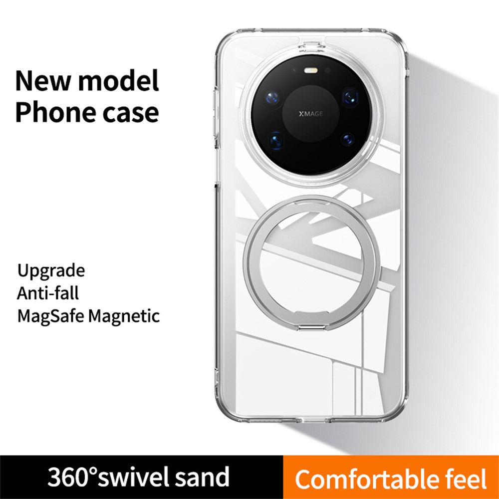 For Huawei Mate 80 Pro Max Magnetic Case TPU + Acrylic + Metal Kickstand Matte Phone Cover