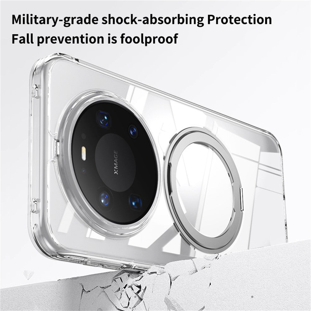 For Huawei Mate 80 Pro Max Magnetic Case TPU + Acrylic + Metal Kickstand Matte Phone Cover