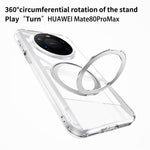 For Huawei Mate 80 Pro Max Magnetic Case TPU + Acrylic + Metal Kickstand Matte Phone Cover