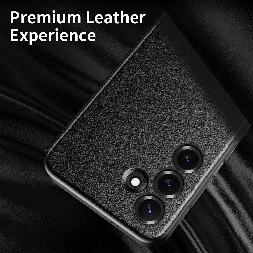 Läderfodral för Samsung Galaxy S25 med Smart View Window-funktion