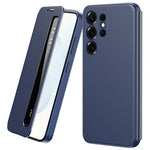 For Samsung Galaxy S22 Ultra 5G Case Smart View Window Leather Phone Cover