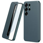 For Samsung Galaxy S22 Ultra 5G Case Smart View Window Leather Phone Cover
