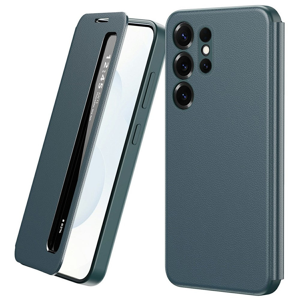 For Samsung Galaxy S22 Ultra 5G Case Smart View Window Leather Phone Cover