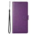 For Samsung Galaxy A57 5G Case Magnetic Snap Litchi Texture Leather Wallet Phone Cover with Wrist Strap