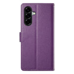 For Samsung Galaxy A57 5G Case Magnetic Snap Litchi Texture Leather Wallet Phone Cover with Wrist Strap