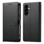 For Samsung Galaxy A57 5G Case Magnetic Snap Litchi Texture Leather Wallet Phone Cover with Wrist Strap